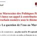 Appel à contribution: La question de l’eau au Maroc